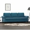 Trivietė sofa, mėlynos spalvos, 180cm, aksomas