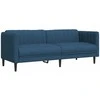 Trivietė sofa, mėlynos spalvos, audinys