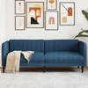 Trivietė sofa, mėlynos spalvos, audinys