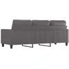 Trivietė sofa, pilkos spalvos, 180cm, dirbtinė oda
