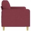 Trivietė sofa, raudonojo vyno spalvos, 180cm, audinys