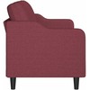 Trivietė sofa, raudonojo vyno spalvos, 180cm, audinys