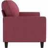 Trivietė sofa, raudonojo vyno spalvos, 180cm, audinys