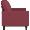 Trivietė sofa, raudonojo vyno spalvos, 180cm, audinys