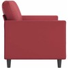 Trivietė sofa, raudonojo vyno spalvos, 180cm, dirbtinė oda