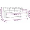 Trivietė sofa, raudonojo vyno spalvos, 180cm, dirbtinė oda