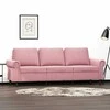 Trivietė sofa, rožinės spalvos, 180cm, aksomas