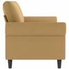 Trivietė sofa, rudos spalvos, 180cm, aksomas