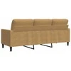 Trivietė sofa, rudos spalvos, 180cm, aksomas