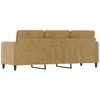 Trivietė sofa, rudos spalvos, 180cm, aksomas