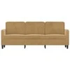 Trivietė sofa, rudos spalvos, 180cm, aksomas
