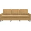 Trivietė sofa, rudos spalvos, 180cm, aksomas