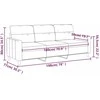 Trivietė sofa, rudos spalvos, 180cm, audinys