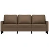 Trivietė sofa, rudos spalvos, 180cm, audinys