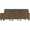 Trivietė sofa, rudos spalvos, 180cm, audinys