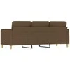 Trivietė sofa, rudos spalvos, 180cm, audinys