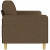 Trivietė sofa, rudos spalvos, 180cm, audinys