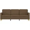 Trivietė sofa, rudos spalvos, 180cm, audinys