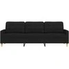 Trivietė sofa, rudos spalvos, 210cm, audinys