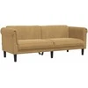 Trivietė sofa, rudos spalvos, aksomas