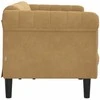 Trivietė sofa, rudos spalvos, aksomas
