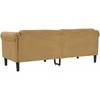 Trivietė sofa, rudos spalvos, aksomas