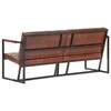 Trivietė sofa, rudos spalvos, tikra ožkos oda