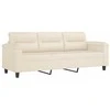 Trivietė sofa, smėlio spalvos, 180cm, mikropluošto audinys