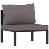Lauko baldų komplektas Trivietė sofa su pagalvėlėmis, antracito spalvos, poliratanas