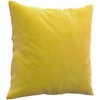 Trivietė sofa su pagalvėlėmis, geltonos spalvos, 180cm, aksomas