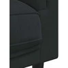 Trivietė sofa su pagalvėlėmis, juodos spalvos, aksomas