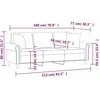 Trivietė sofa su pagalvėlėmis, juodos spalvos, 180cm, aksomas