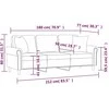 Trivietė sofa su pagalvėlėmis, kreminės spalvos, 180cm, aksomas