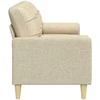 Trivietė sofa su pagalvėlėmis, kreminės spalvos, 210cm, audinys