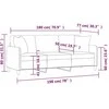 Trivietė sofa su pagalvėlėmis, kreminės spalvos, 180cm, audinys