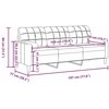 Trivietė sofa su pagalvėlėmis, mėlynos spalvos, 180cm, aksomas