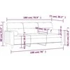 Trivietė sofa su pagalvėlėmis, raudonojo vyno, 180cm, audinys