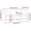 Trivietė sofa su pagalvėlėmis, raudonojo vyno, 180cm, audinys