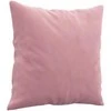 Trivietė sofa su pagalvėlėmis, rožinės spalvos, 180cm, aksomas