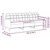 Trivietė sofa su pagalvėlėmis, rudos spalvos, 210cm, aksomas