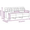 Trivietė sofa su pagalvėlėmis, rudos spalvos, 180cm, aksomas
