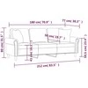 Trivietė sofa su pagalvėlėmis, šviesiai pilka, 180cm, aksomas