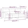 Trivietė sofa su pagalvėlėmis, šviesiai geltona, 180cm, audinys