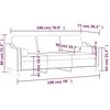 Trivietė sofa su pagalvėlėmis, šviesiai pilka, 180cm, audinys