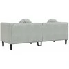 Trivietė sofa su pagalvėlėmis, šviesiai pilkos spalvos, aksomas