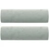 Trivietė sofa su pagalvėlėmis, šviesiai pilka, 180cm, aksomas