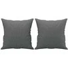 Trivietė sofa su pagalvėlėmis, tamsiai pilka, 180cm, audinys