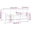 Trivietė sofa su pagalvėlėmis, tamsiai pilka, 180cm, aksomas