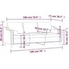 Trivietė sofa su pagalvėlėmis, tamsiai pilka, 180cm, audinys