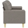 Trivietė sofa su pagalvėlėmis, taupe spalvos, 210cm, audinys